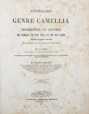 [Берлез Л. Иконография рода камелий или описание и изображения самых красивых и редких камелий... В 3 т.]. 